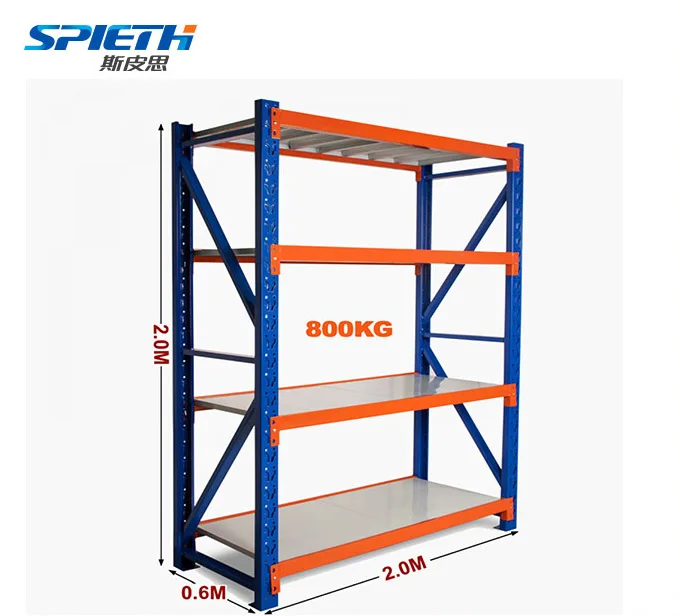 Easily assembled racking iron shelf heavy load storage warehouse