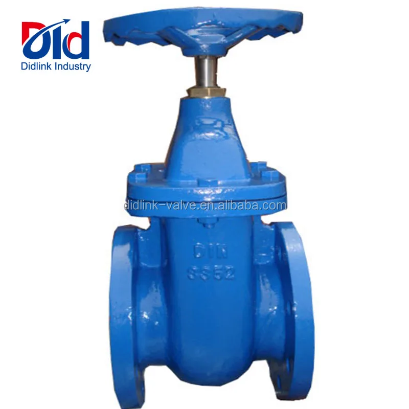 Cast Iron DIN 3352 Soft Sealing Non Rising Stem Hand Wheel GGG50 Ductile Iron Flanged Gate Valve