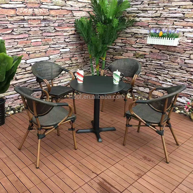 restaurant dining set round table and modern chairs tesla stackable chair for outdoor cafe shop furniture round table square