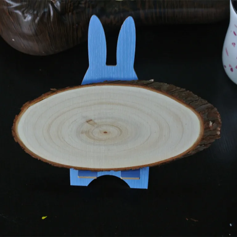Factory Direct Craft Large Oval Natural Wood Tree Slice with hole
