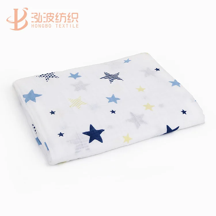 customized class A printe bamboom 100%cotton wearable baby blanket