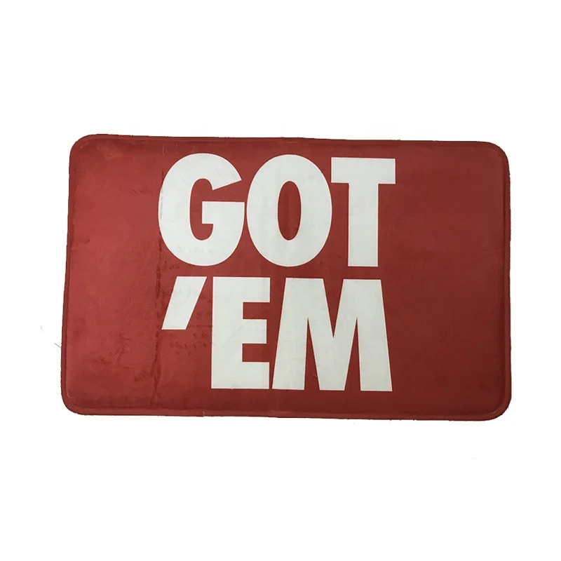 45*75cm Coral Fleece Anti Slip Custom Printed Welcome Logo Door Mat Outdoor Floor Mat