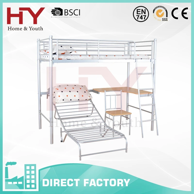 heavy duty steel Twin over Twin Classic kids Metal Bunk Bed with Dual Ladders