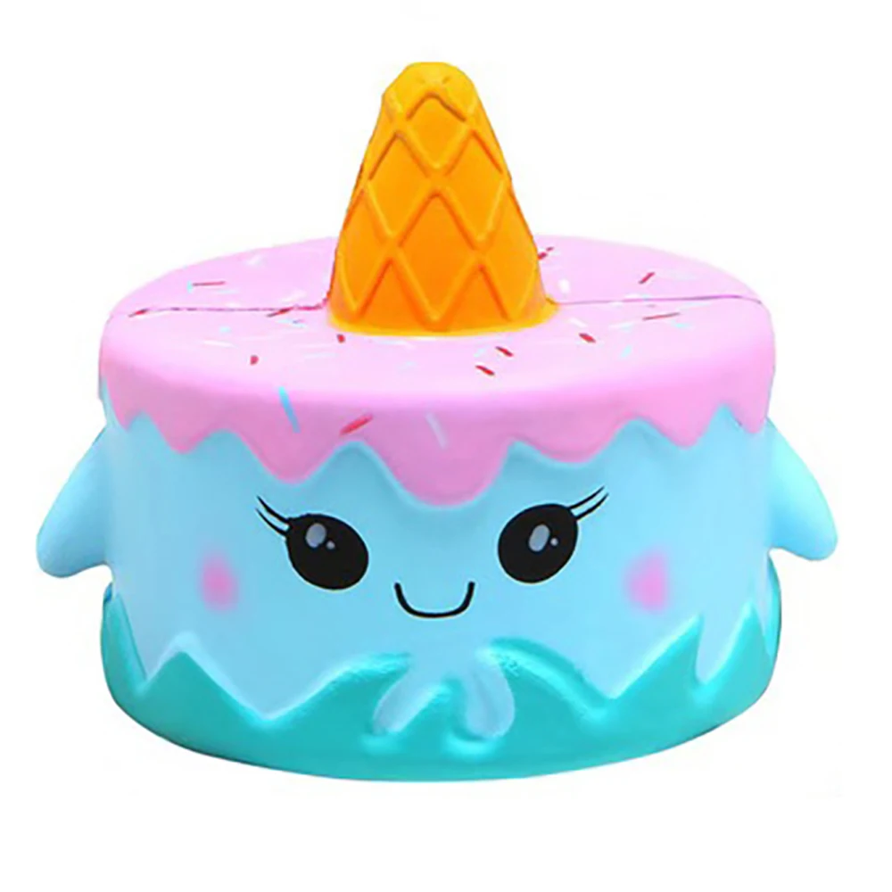 Factory unicorn cake pu foam slow rising ce big antistress squishy
