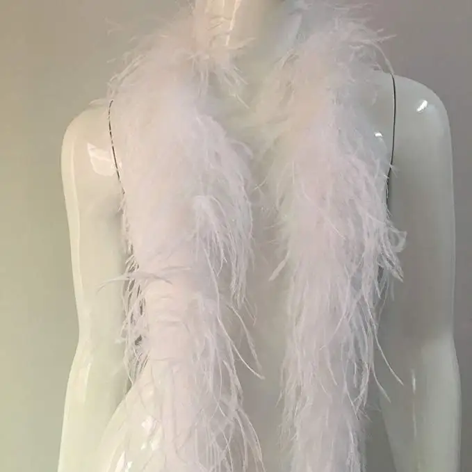 
Wholesale ostrich feathers Any Colors 2 Meters feather Boa White Ostrich Feather Boa For Party Elegant wedding decoration 