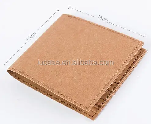 Casepert Original Creative Personality Portable Slim Bifold Washable Kraft Paper Wallet