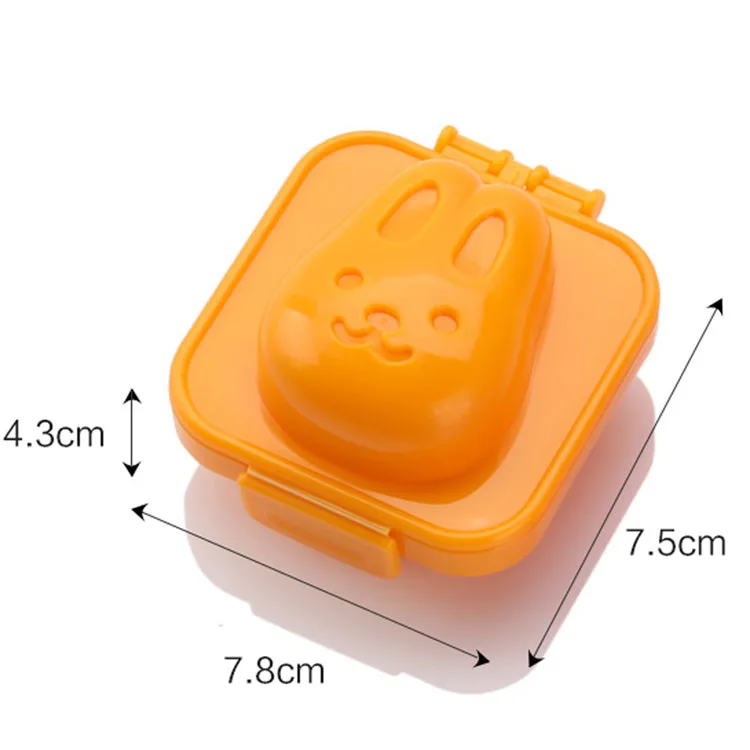 Cartoon Sushi Rice Decorating Mold DIY Cute Boil Egg Mold Kitchen Supply (Bear and Rabbit)