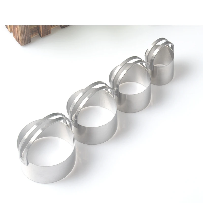 Набор из 4 ножей из нержавеющей стали круглой формы с ручкой