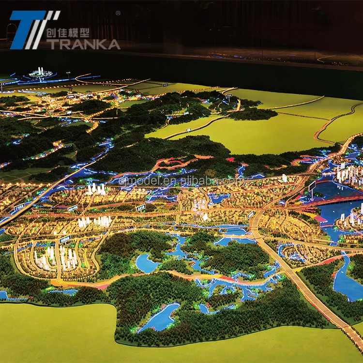 City Planning Miniature Model for Industrial Building Plans