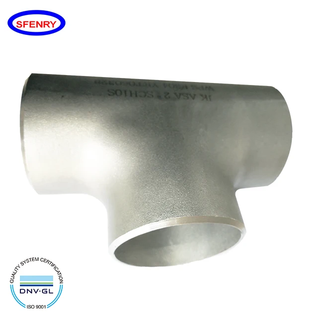Sfenry ASME B16.9 Stainless Steel SCH80 SCH120 SCH160 8 Inch 10 Inch 12 Inch 14 Inch 16 Inch Equal Tee Price