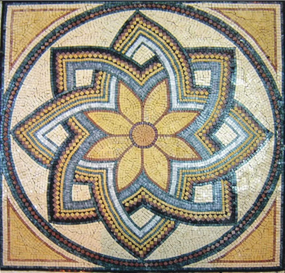Marble Mosaic tile Round Mosaic Medallion Floor Patterns