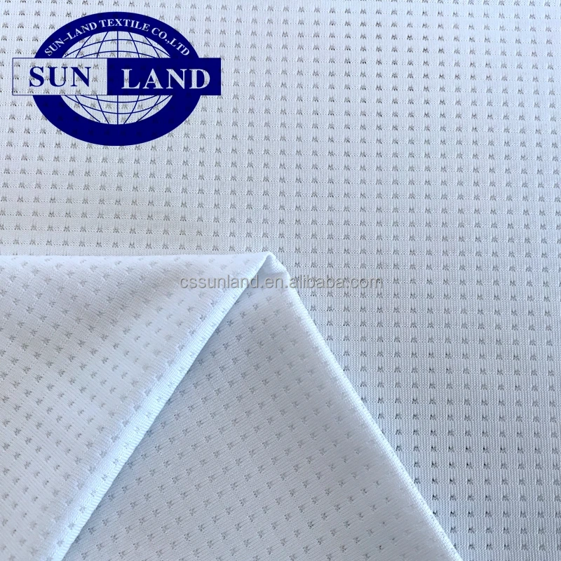 Half Shine Sports Clothes Breathable Comfortable Wicking Spandex Polyester Mesh Knitted Fabric