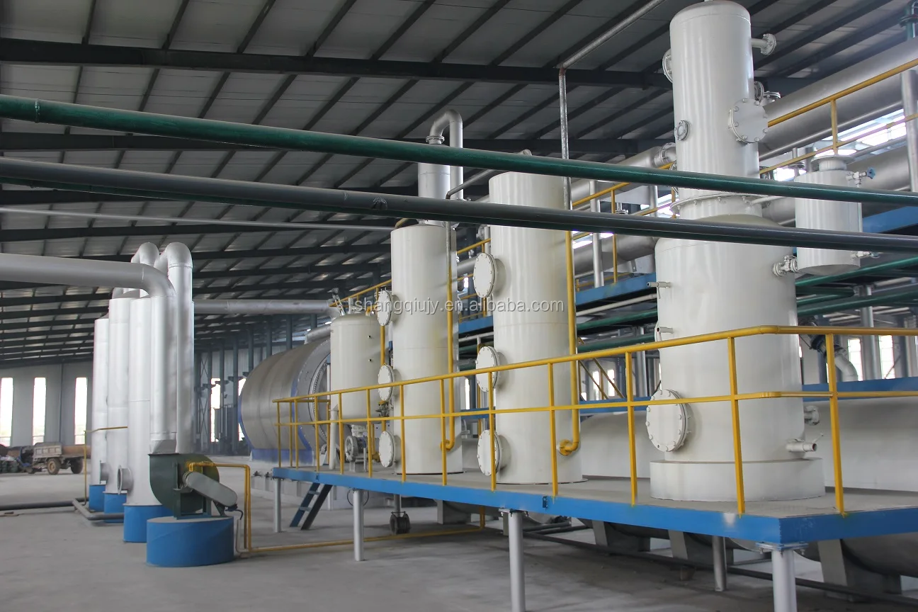 Waste Tyre Plastic Rubber Pyrolysis Plant Converting to Fuel Oil