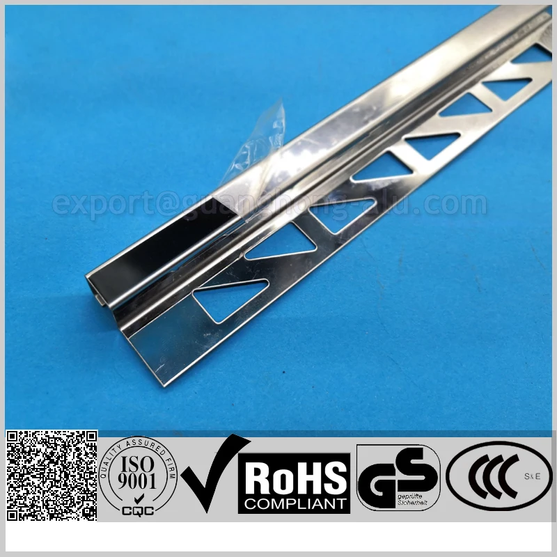 stainless steel tile trim for 6-12mm tiles
