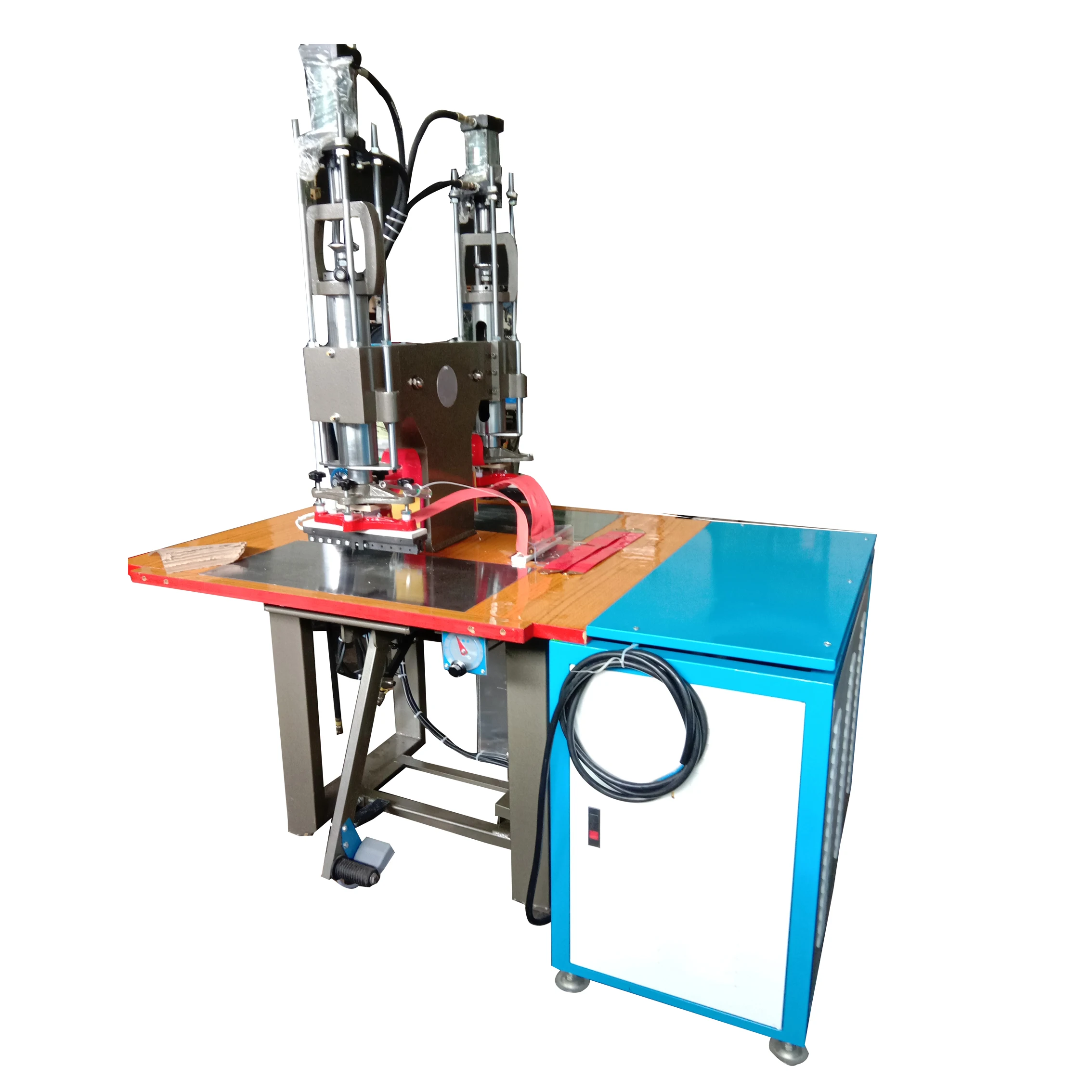 Footwear sport shoe thick leather embossing high frequency machine