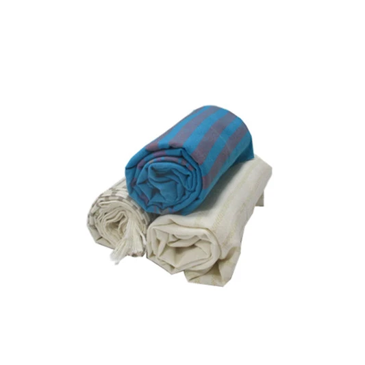 Hot Sale Factory Recycled RPET Direct Tassel Peshtemal Wholesale Fouta Hamam Custom Turkish Beach Towel