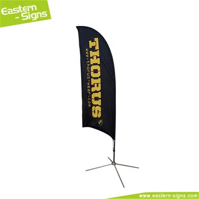 Jiangmen polyester trade fair pop up durable advertising feather flag banners