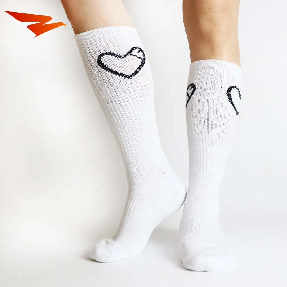 Custom your own designs high quality free size cotton tennis socks