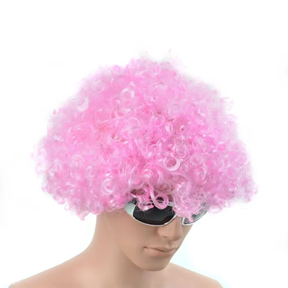 Fancy Dress Wigs  Funky Disco Clown Style Mens Ladies Costume 70s Halloween Curly