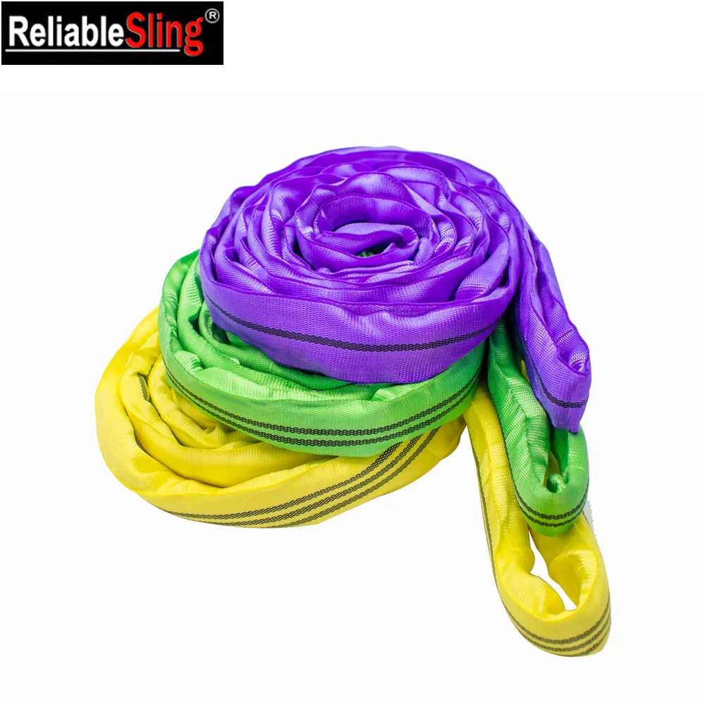 Polyester Soft Round Type Crane Lifting Slings