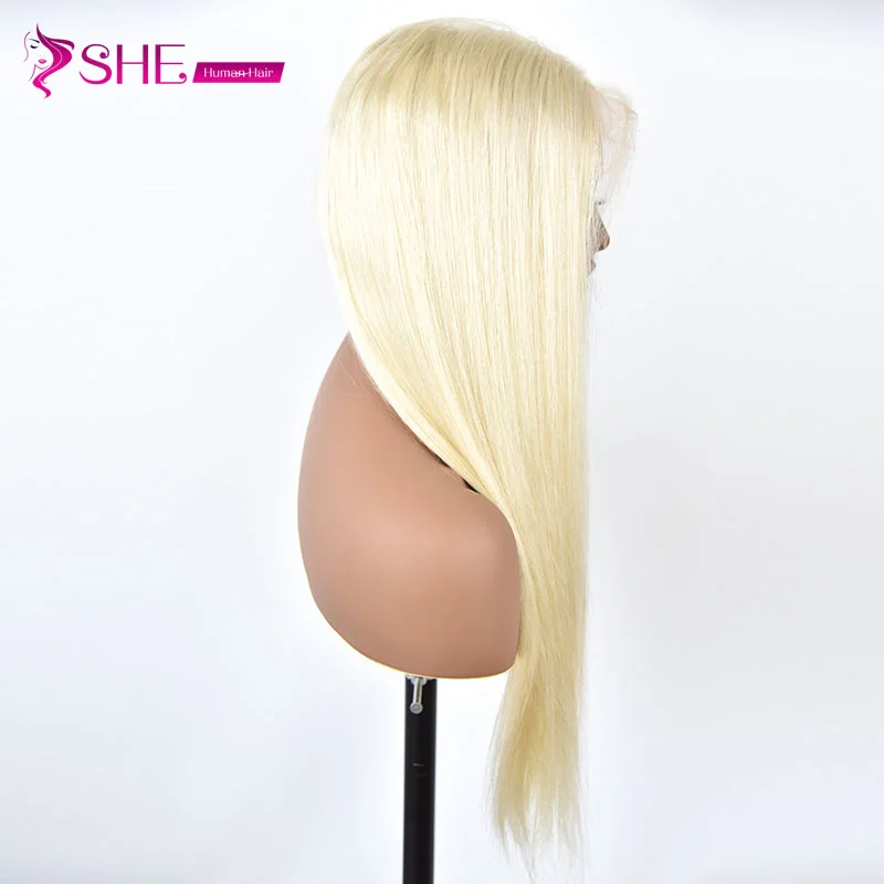 
wholesale factory price and high quality Long hair #613 blonde lace front and Full lace wig with baby hair 