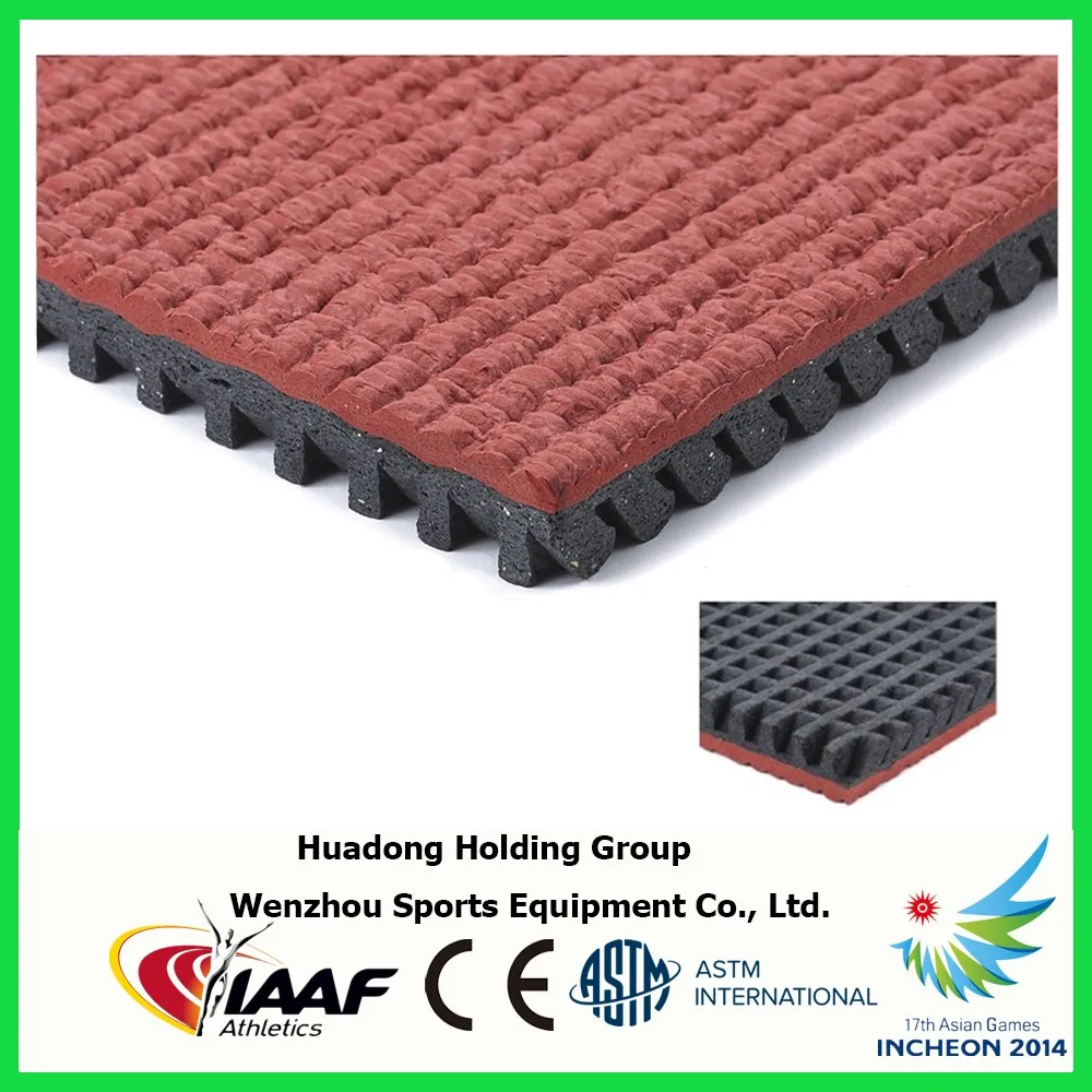 
13mm outdoors prefabricated athletic track, rubber running track mats, waterproof roof covering material 