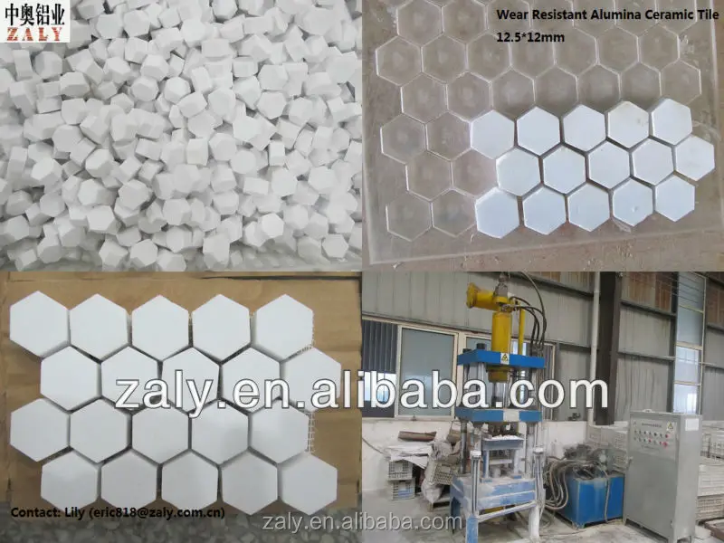 Wear Resistant Alumina Ceramic Hexagonal Tile 12mm