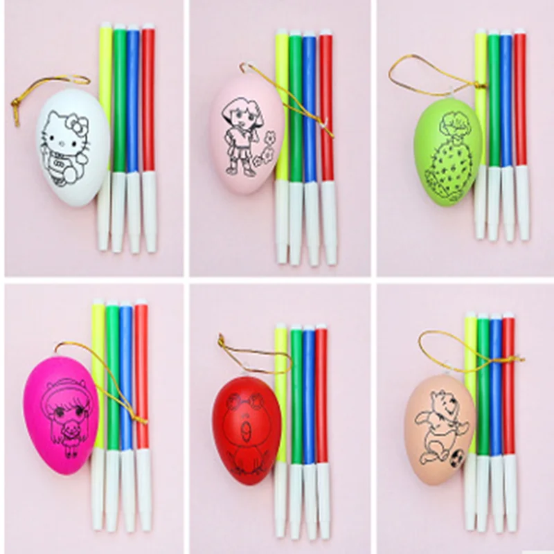 8cm Easter Duck Eggs for Kids DIY Plastic Manual Open Capsule Eggshell Kindergarten Christmas Ball & Tree Decorations