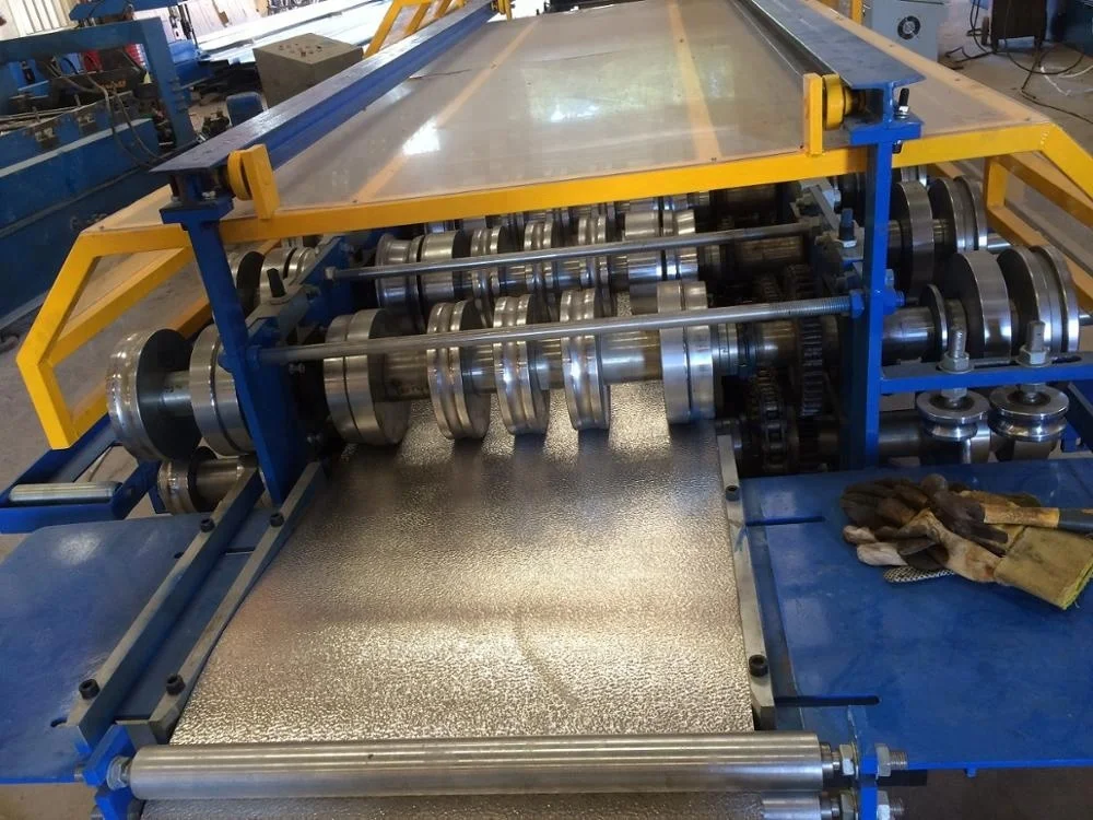 
Bemo style profiling machine for standing seam roof panels 