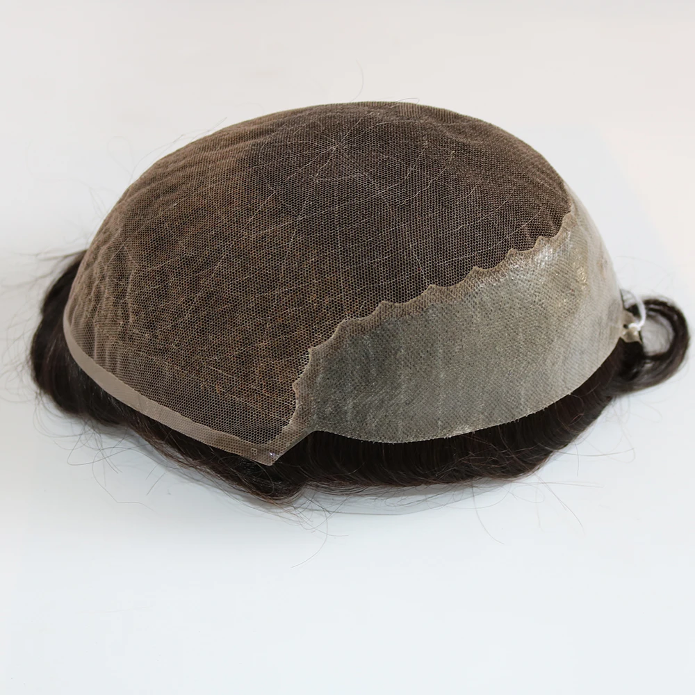 
High quality 100% human hair stock French lace/Swiss Lace toupee,hair replacement,hair systems 