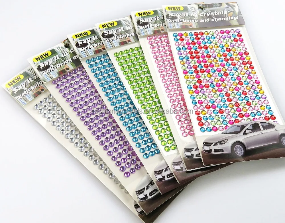 wholesale DIY self adhesive acrylic rhinestone sticker sheets