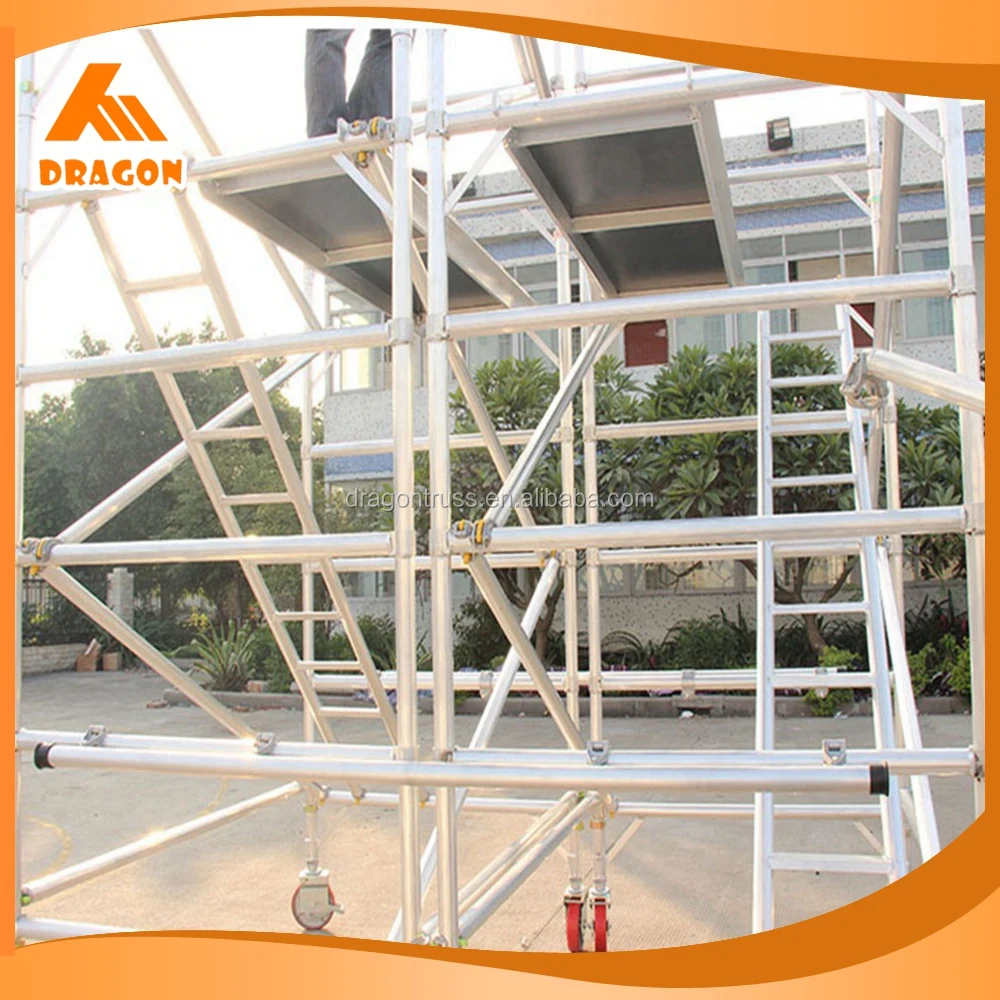 Dragonstage Indoor Scaffolding System Aluminium Mobile Scaffold Tower for Music Stage Installation