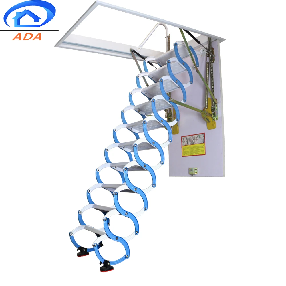 Carbon Steel Material Manual Adjustable Access Ladders To Attic
