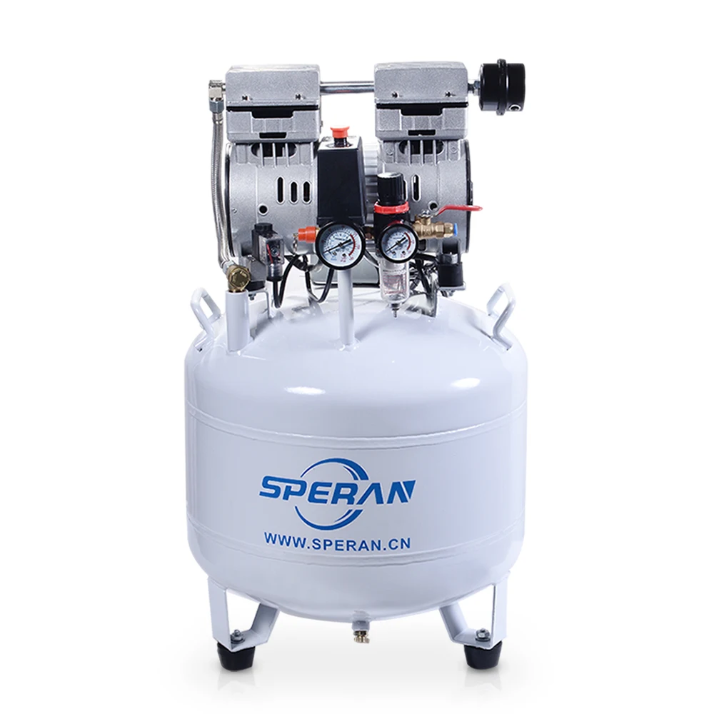 
32L 38L mini white quiet oil free silent dental medical air compressor 