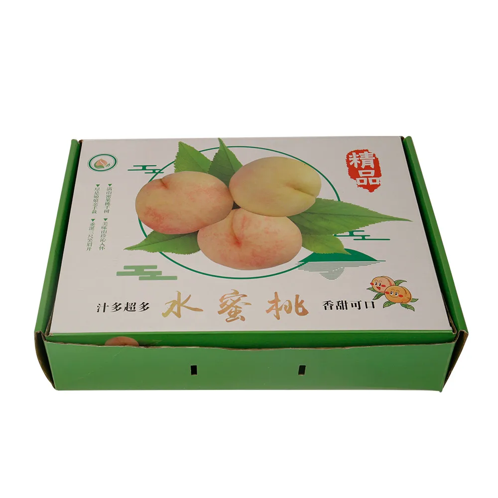 Forest packing honey peach fruit gift packaging tray boxes