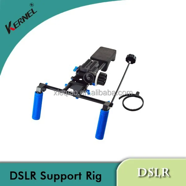 Ядра DSLR поддержка плеча поддержки и железнодорожный род система DSLR RIG с последующей фокус