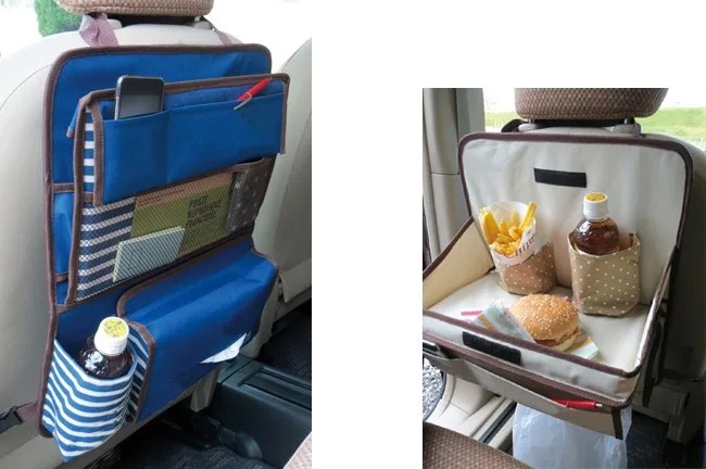 
Luxury car storage organizer seat back protector car seat back table 