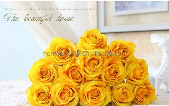 Water drop Rose Silk Craft Flowers artificial  Flowers For Wedding home Decoration 8 Color Cheap Sale HR019