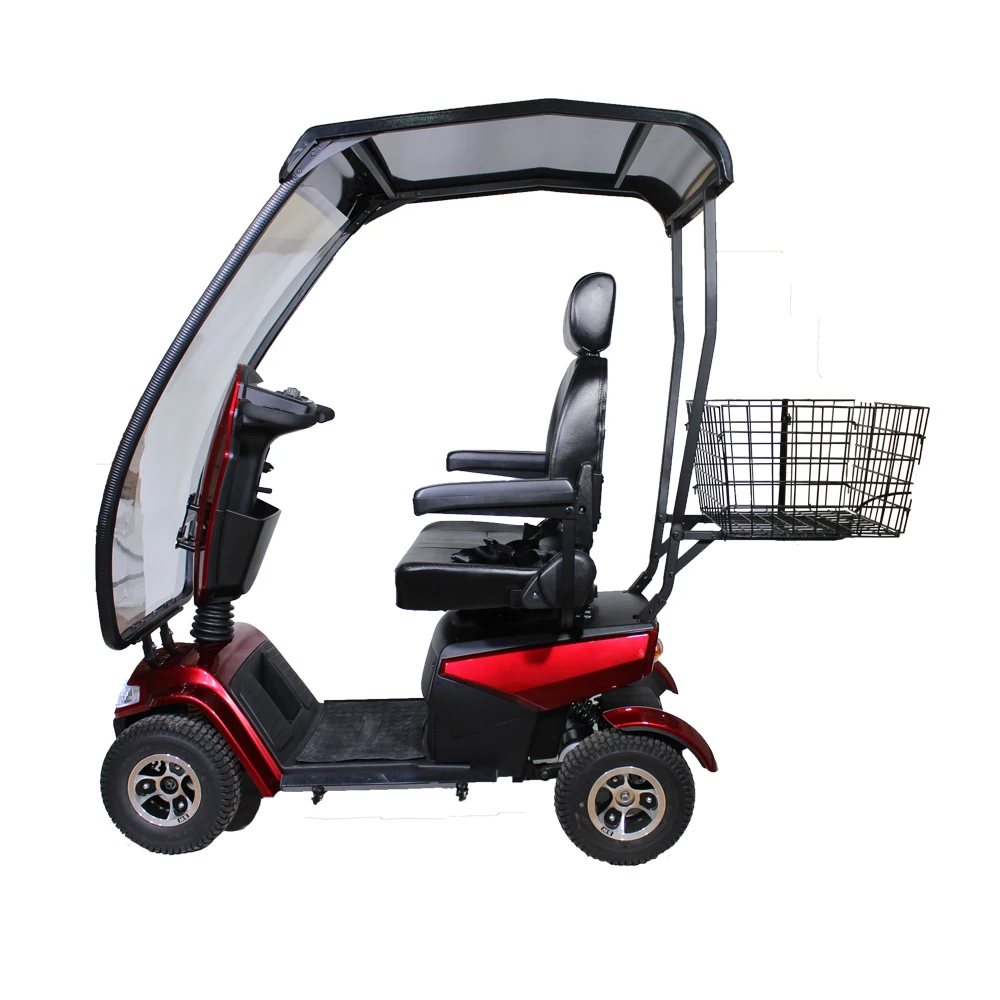 SW1400D vigorous 4 wheel 2 seat hanicapped mobility scooter with canopy