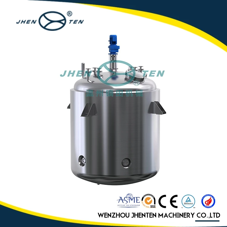 Stainless steel jacketed biological reactor with agitator