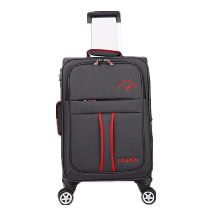 
fashionable high quality business carry-on luggage set fabric trolley luggage 
