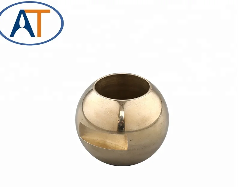 
High quality DN50-DN80 brass material straight through floating valve ball custom-made 