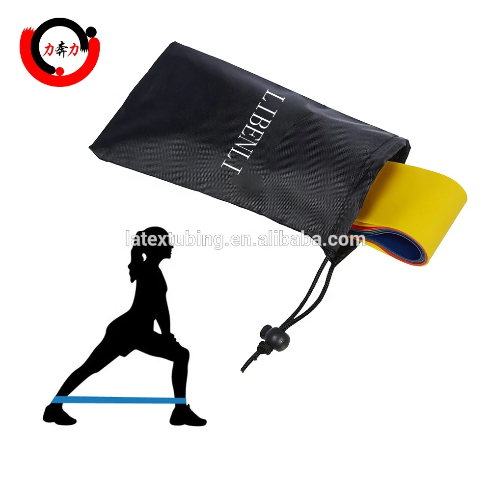 Durable Other Sports and Entertainment Products Latex Exercise Fitness Loop Resistance Band Set of 5 Pc