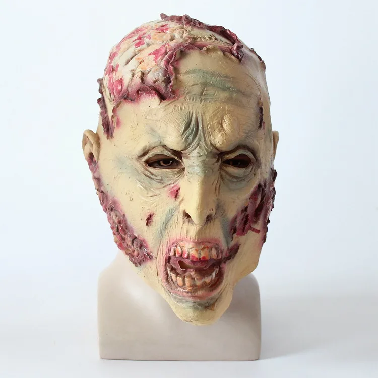 Wholesale Halloween Cosplay Props New Bloody Scary Zombie Ghost Mask Design Latex Mask For Party