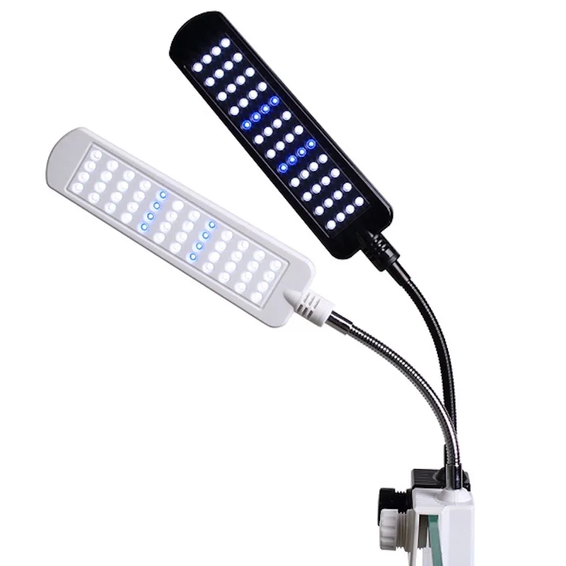 
With EU US Plug Waterproof Clip On Lamp 5W/10W/15W Fish Tank Light Aquatic Freshwater Lamps Lighting LED Aquarium Lights 