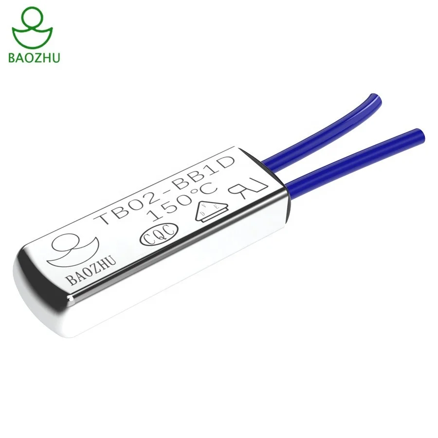 smallest size  metal case bimetallic thermal switch TB02 series  battery and fan motor thermostat