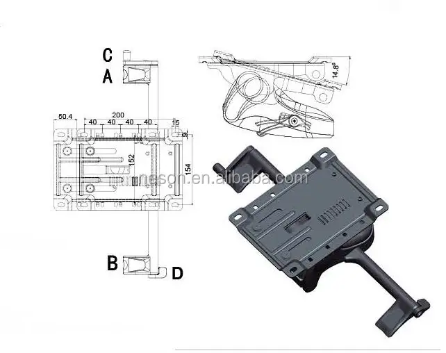 New Modern hide Spring Office Slides Swivel Chair Mechanism