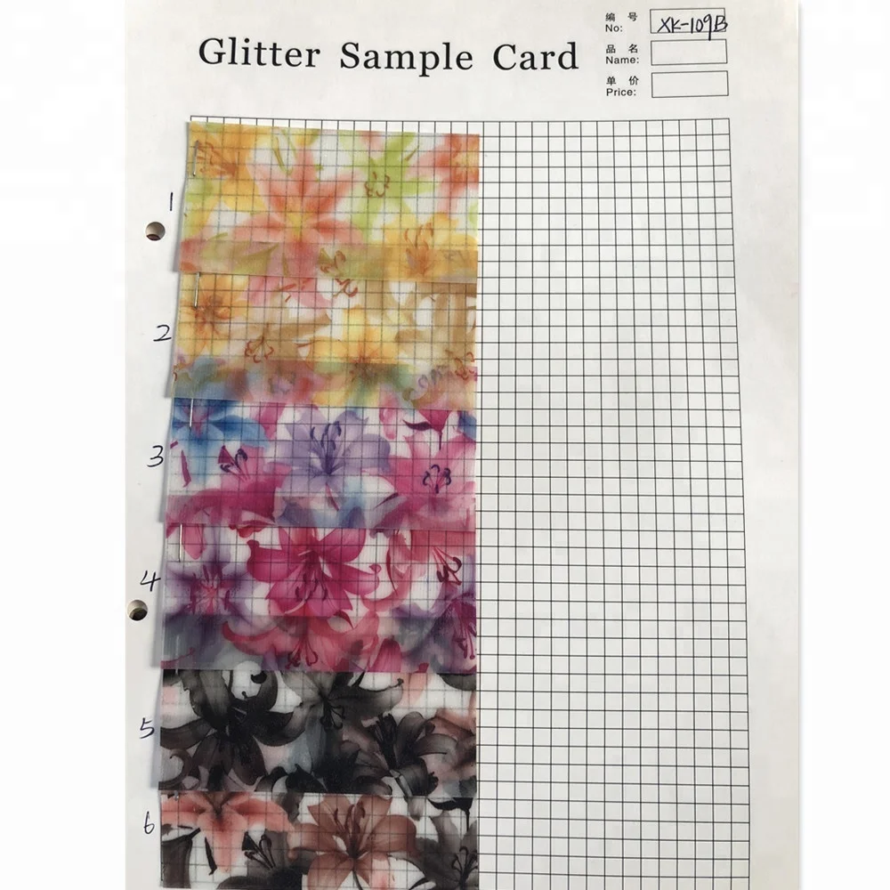 fashion flower design clear vinyl fabric for making hairbows