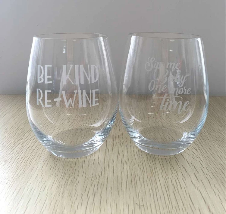 Оптовая продажа стеклянный стакан для вина с гравировкой на заказ хрустальный виски
