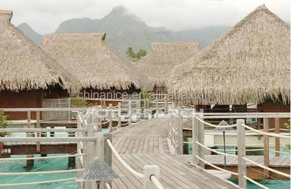 Красивая синтетическая соломенная кровля для коттеджа